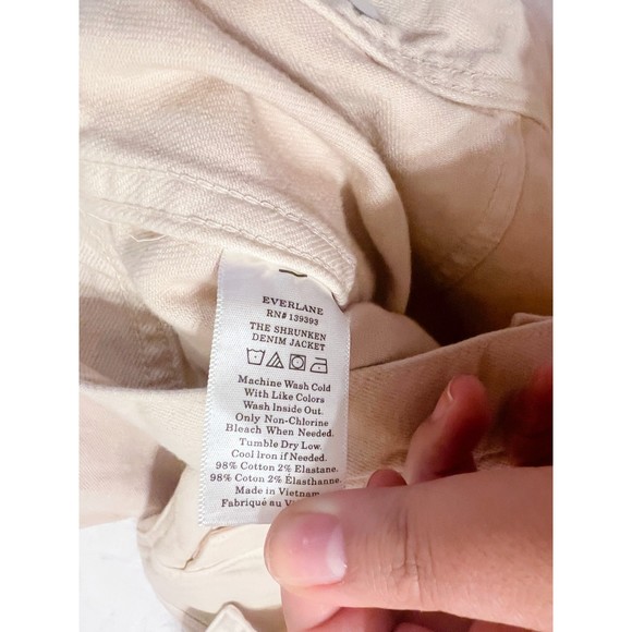 Everlane The Limited Edition 01 Cropped Blush Denim Jacket - Picture 6 of 9